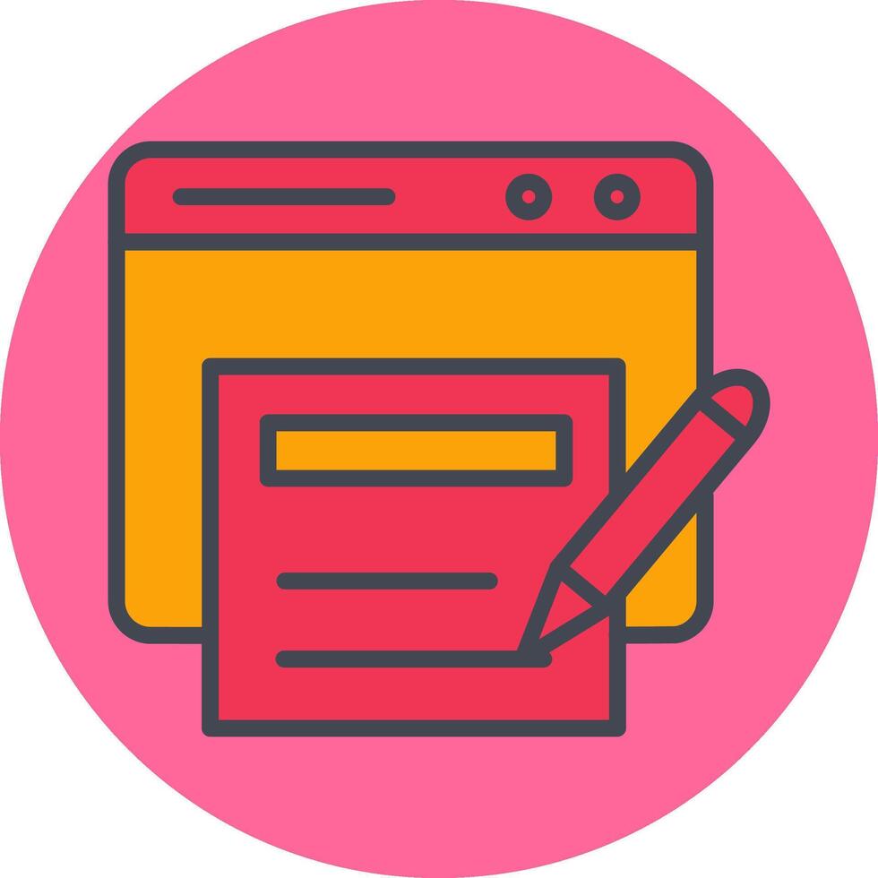 Blog Template Vector Icon