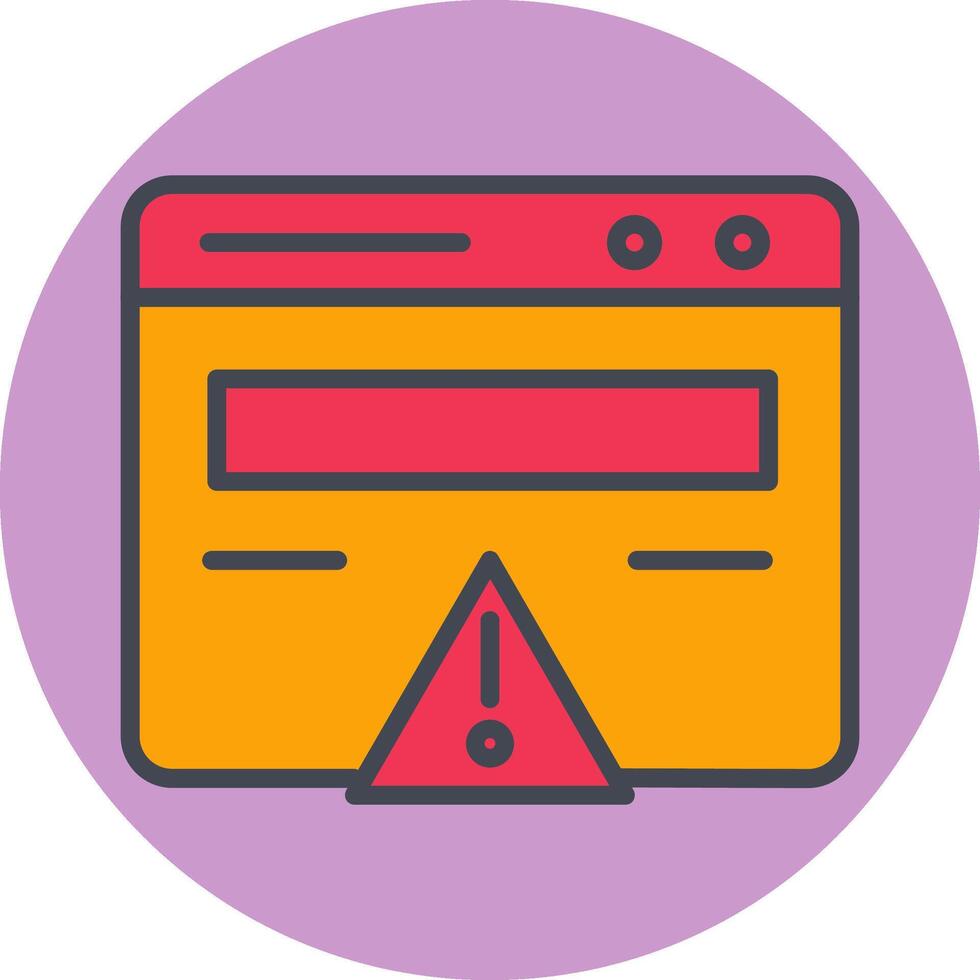 Web Error Vector Icon