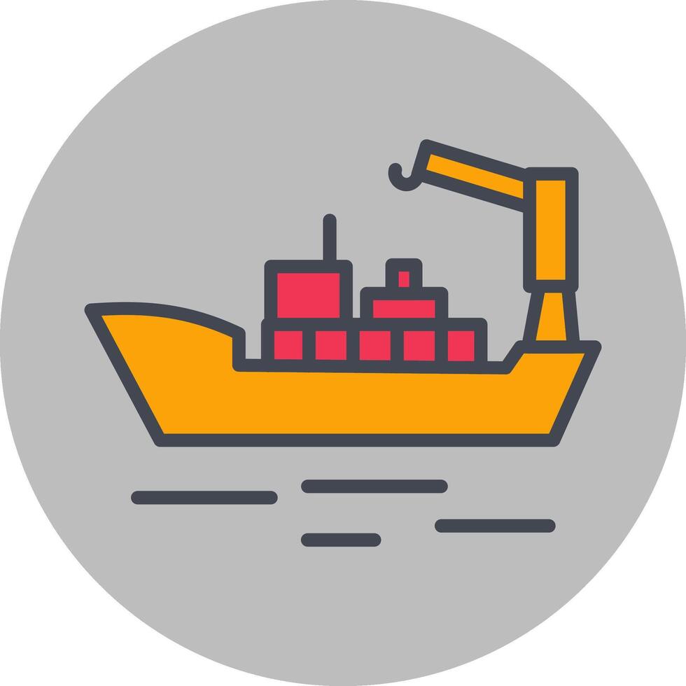 Cargo Ship II Vector Icon