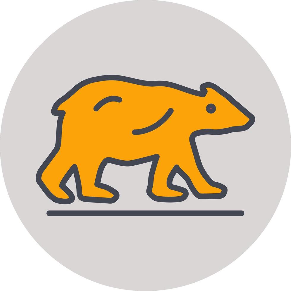 icono de vector de oso polar