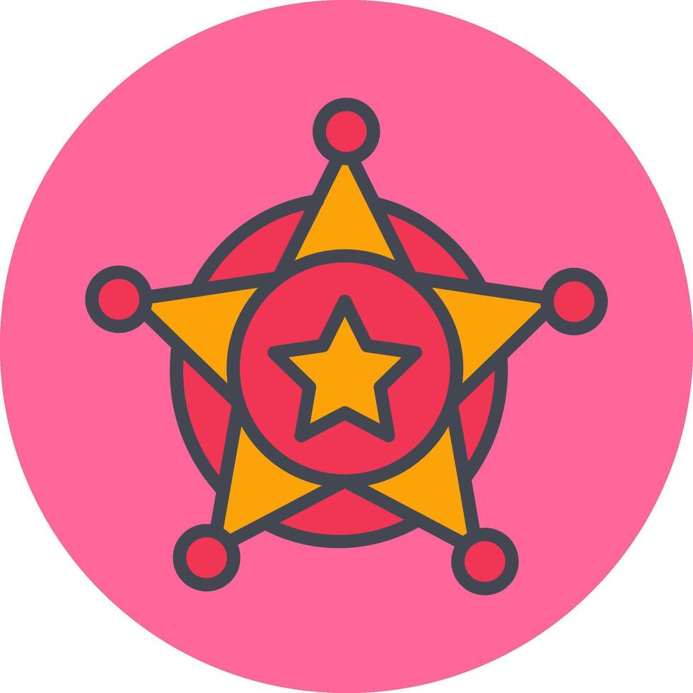 Sheriff Badge Vector Icon