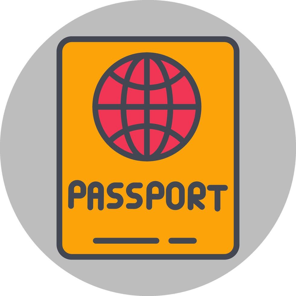 icono de vector de pasaporte