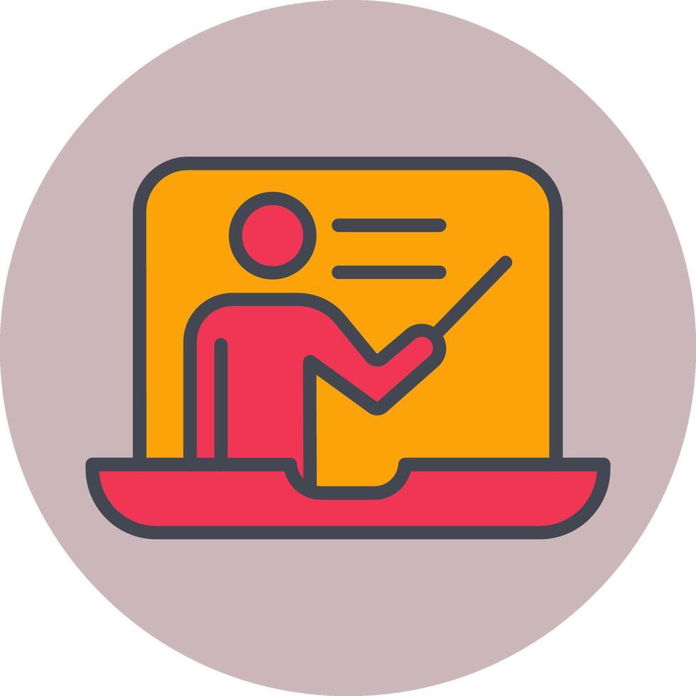 Online Lesson Vector Icon
