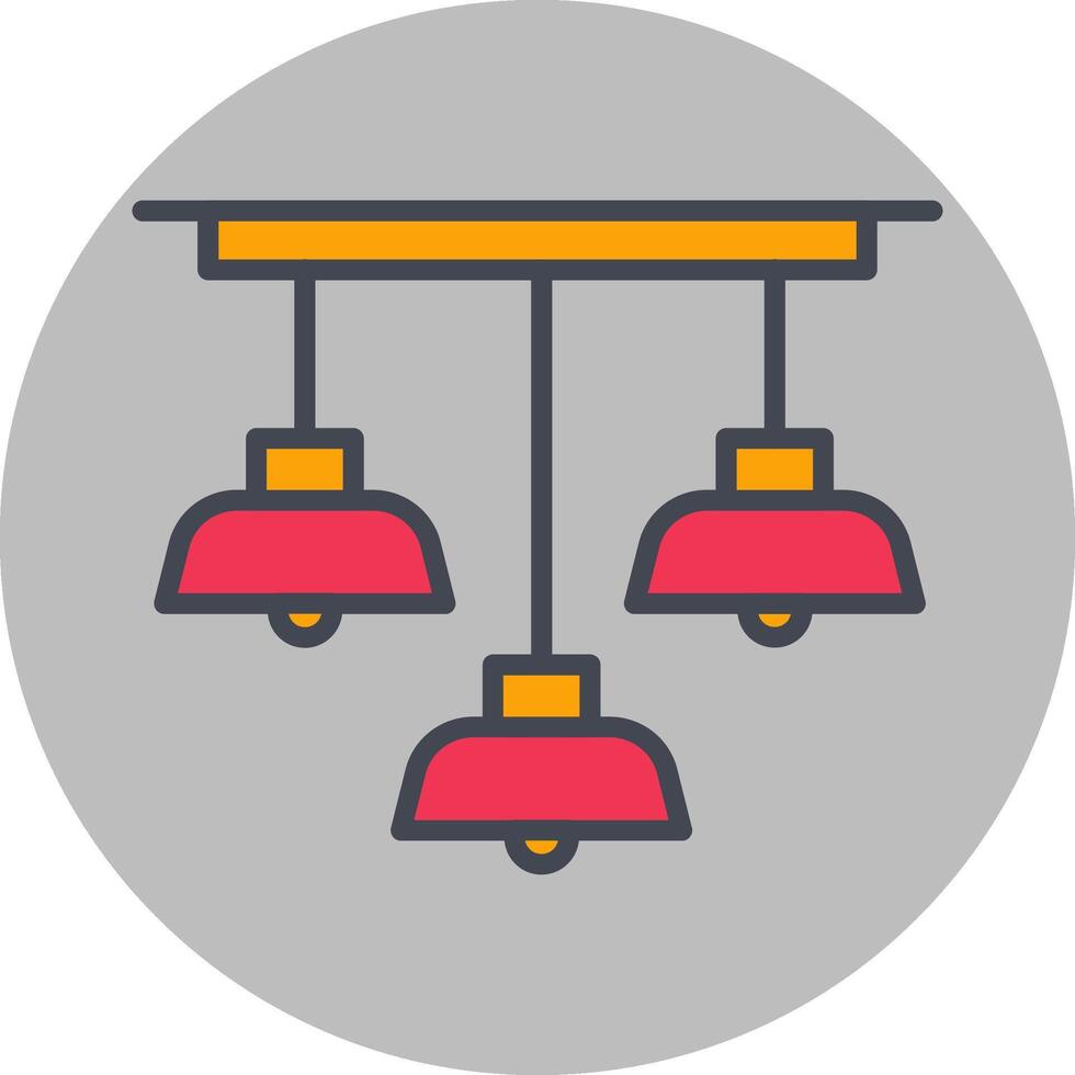 icono de vector de luz de techo