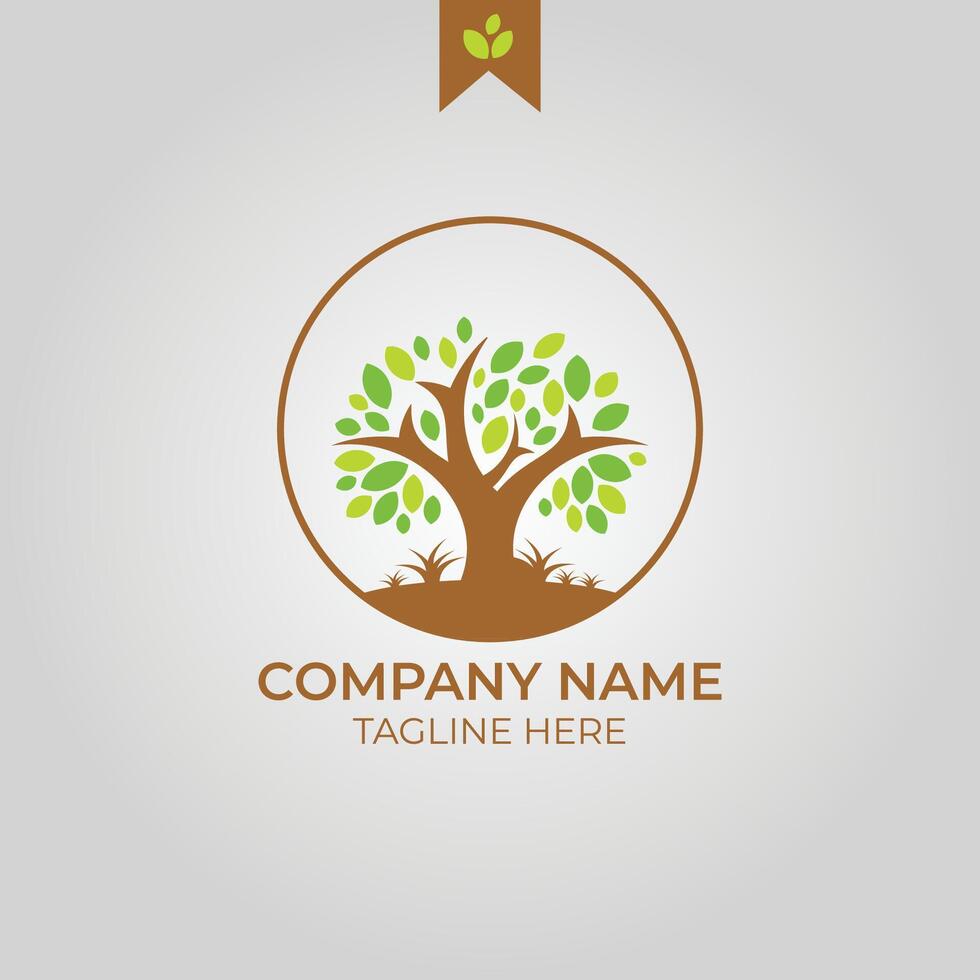 Tree business logo design vector design