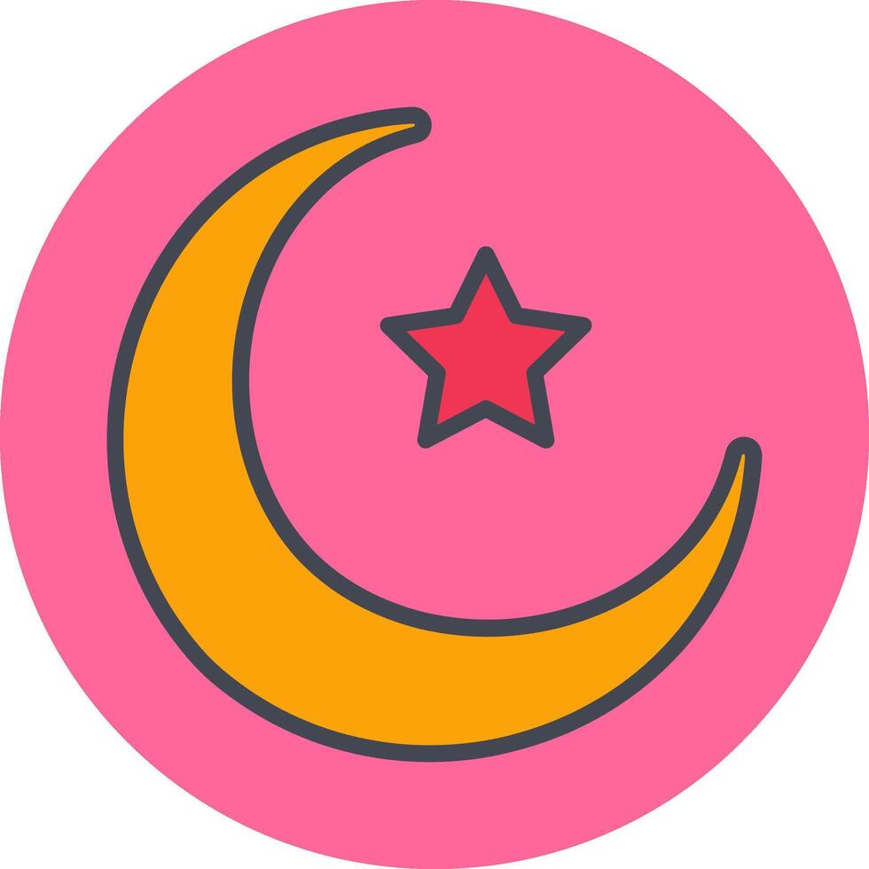 Moon and Star Vector Icon