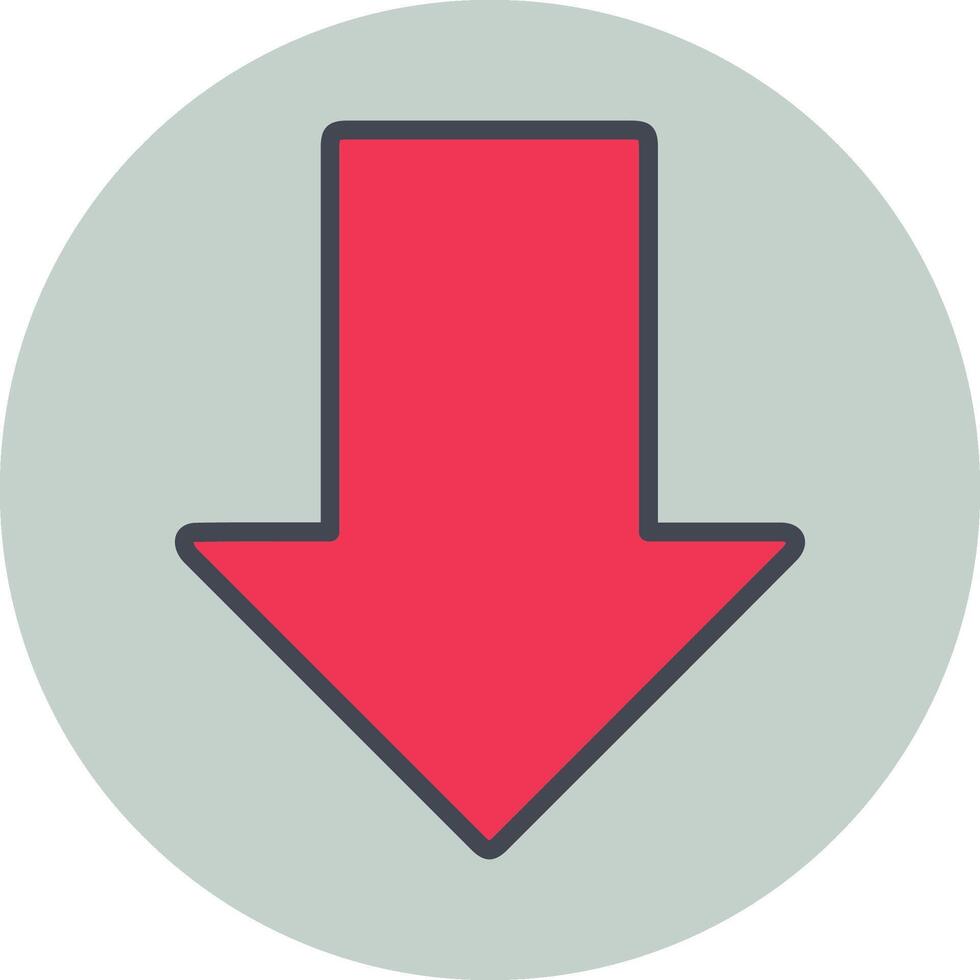 Down Vector Icon