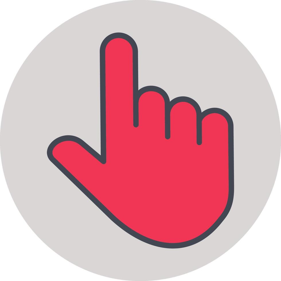 Raised Finger Vector Icon
