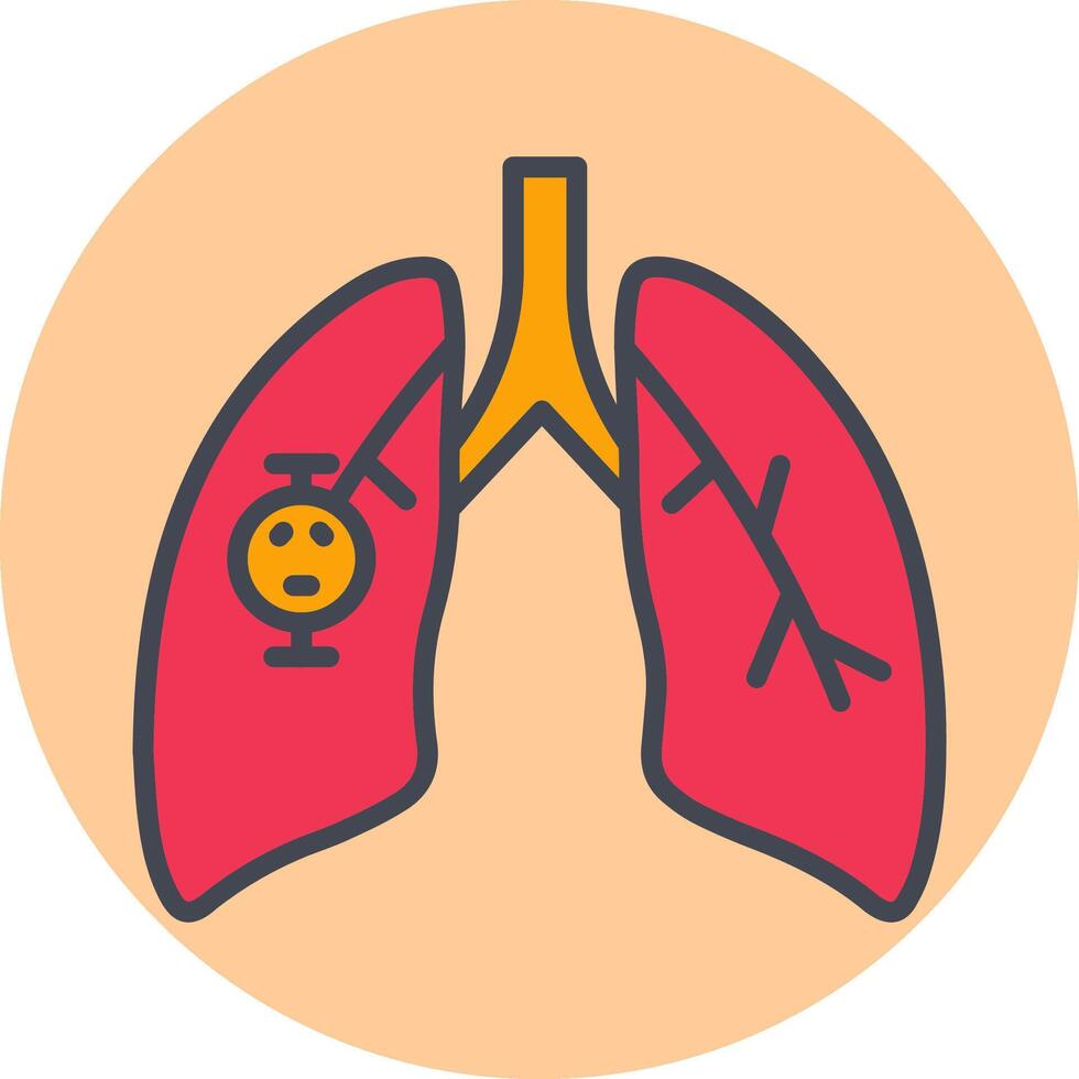 Lung Cancer Vector Icon