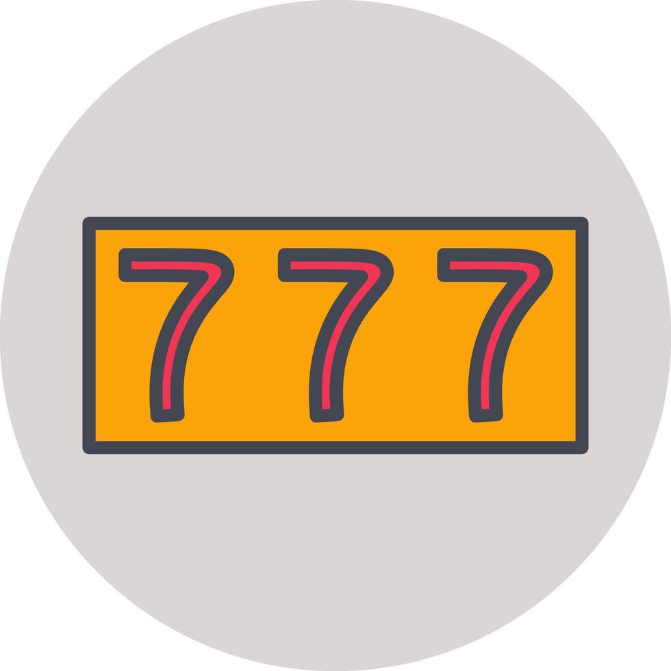 Triple Sevens Vector Icon