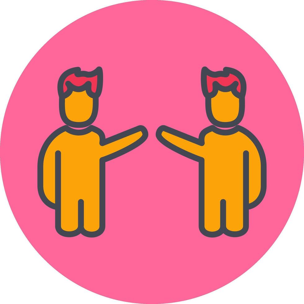 Waving to People I Vector Icon