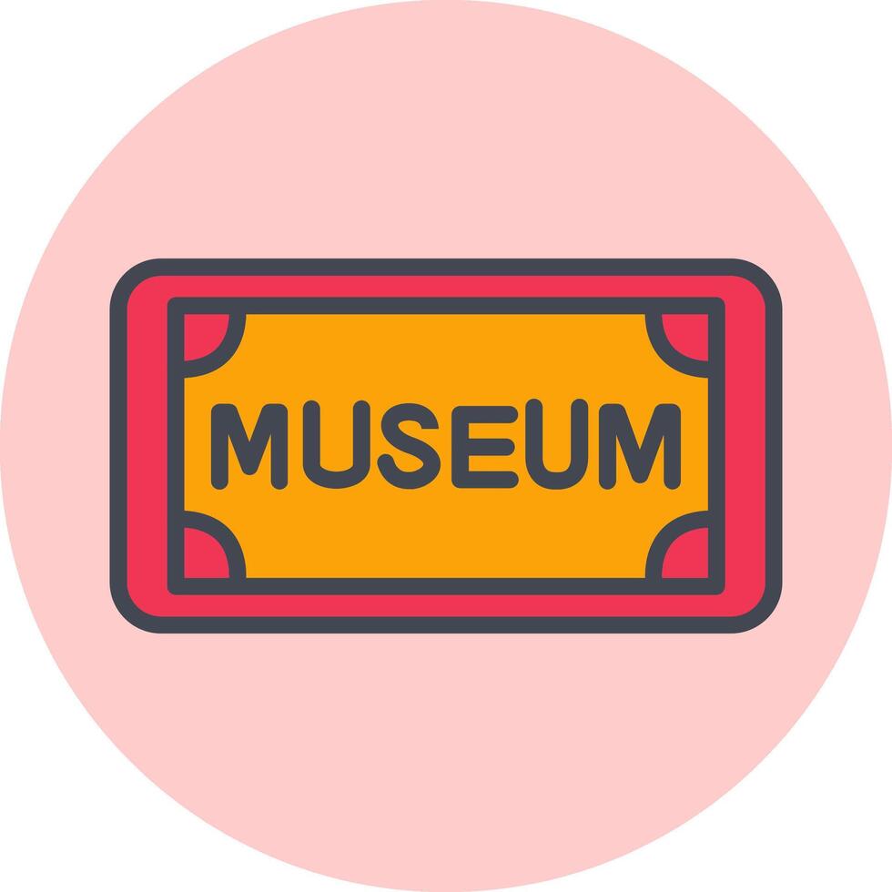 Museum Tag Vector Icon