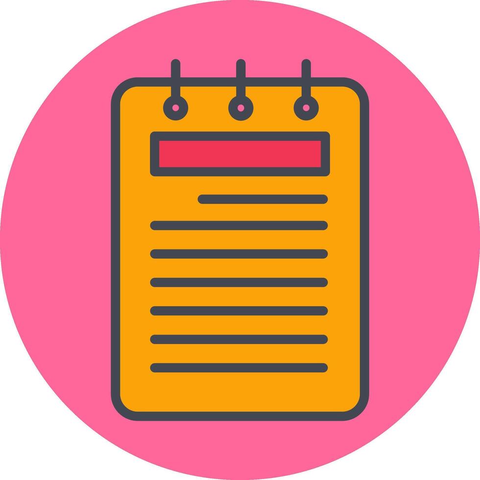 Notepad Vector Icon