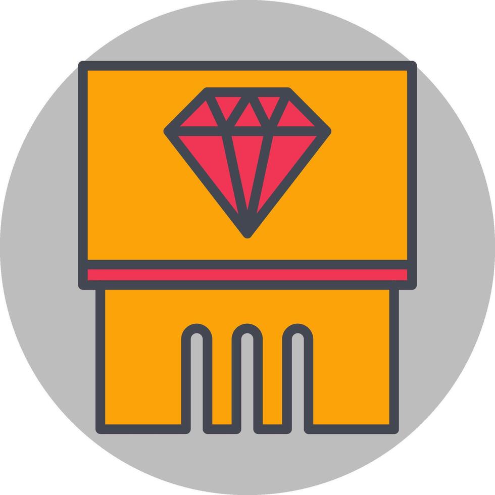 Diamond Exhibit Vector Icon