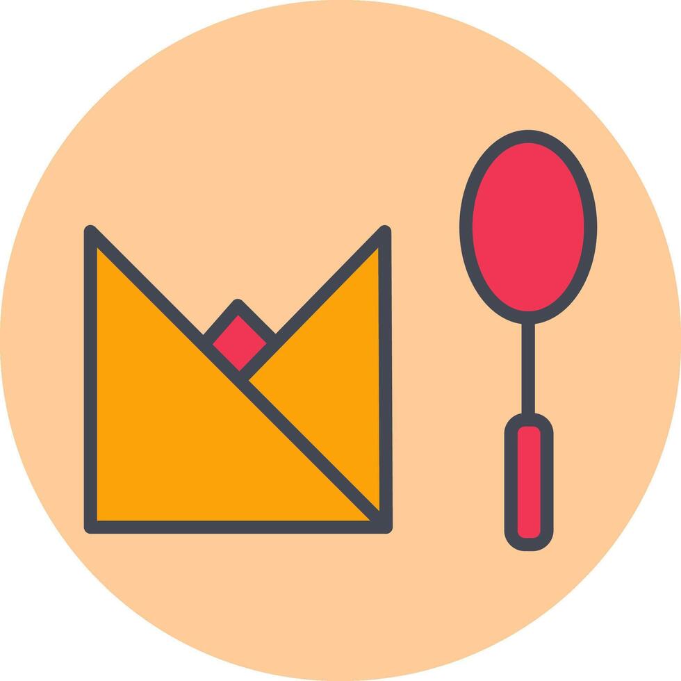 Spoon and Napkin Vector Icon