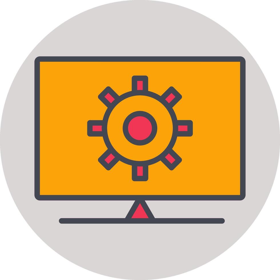 Computer Settings Vector Icon