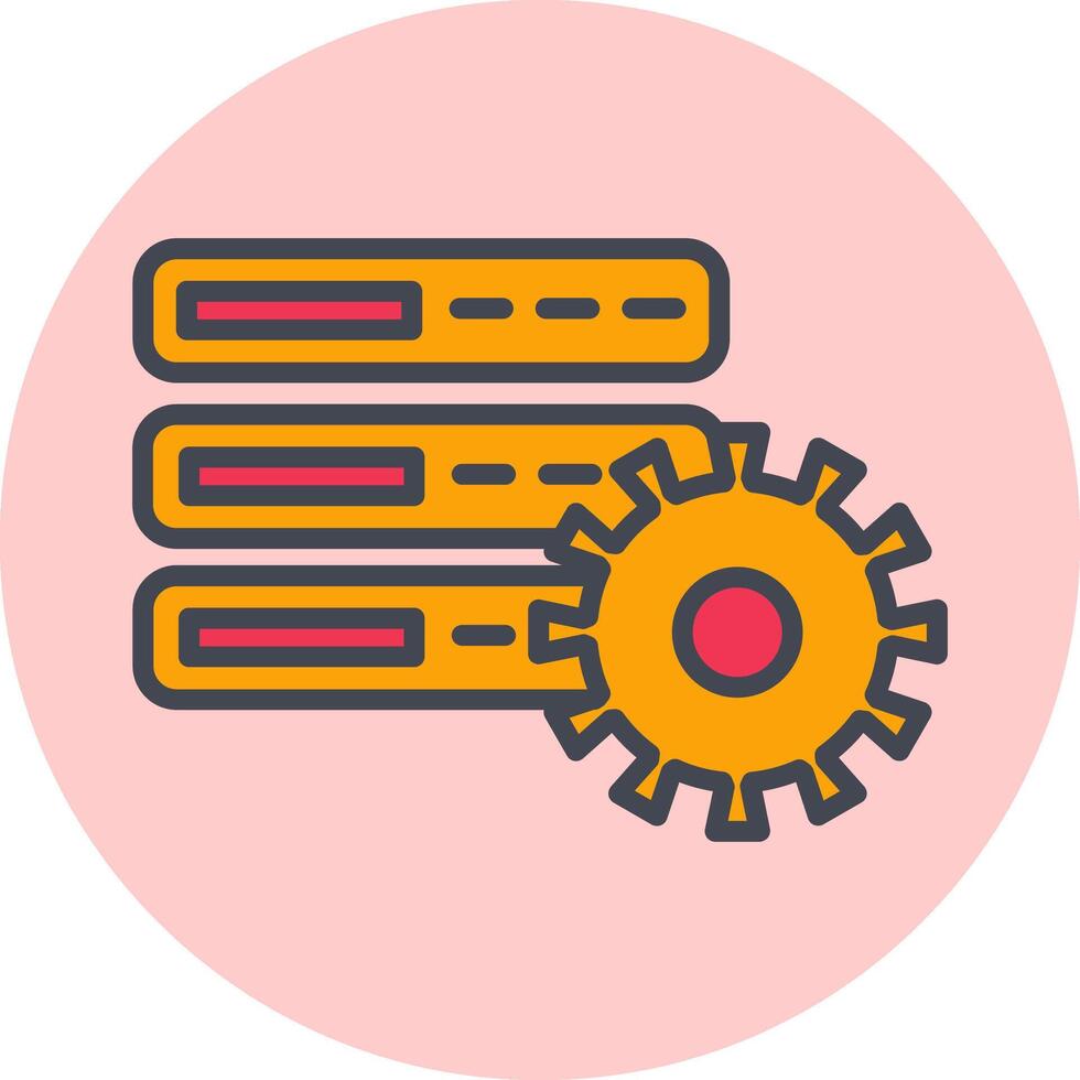 Database Setting Vector Icon