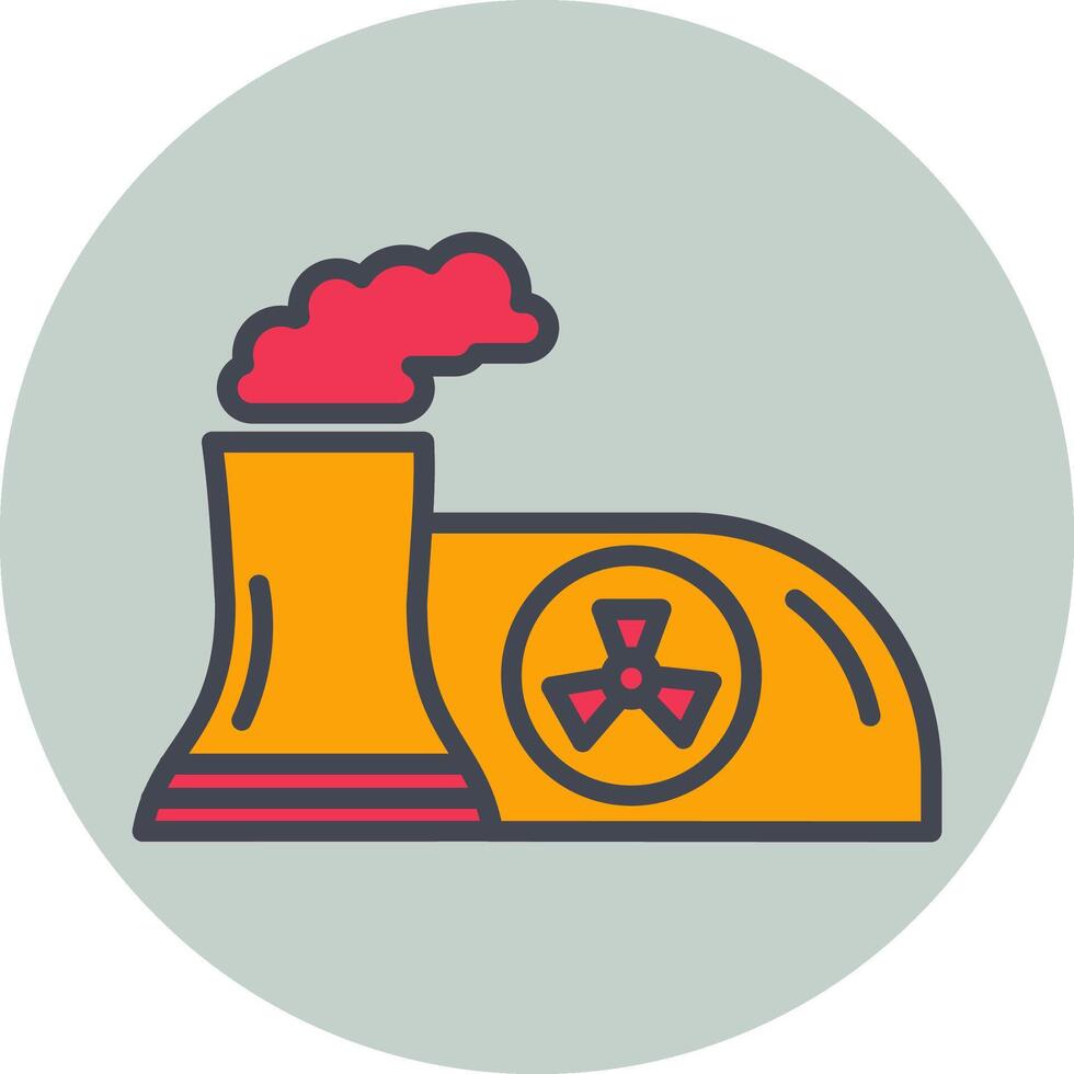 Nuclear Plant Vector Icon