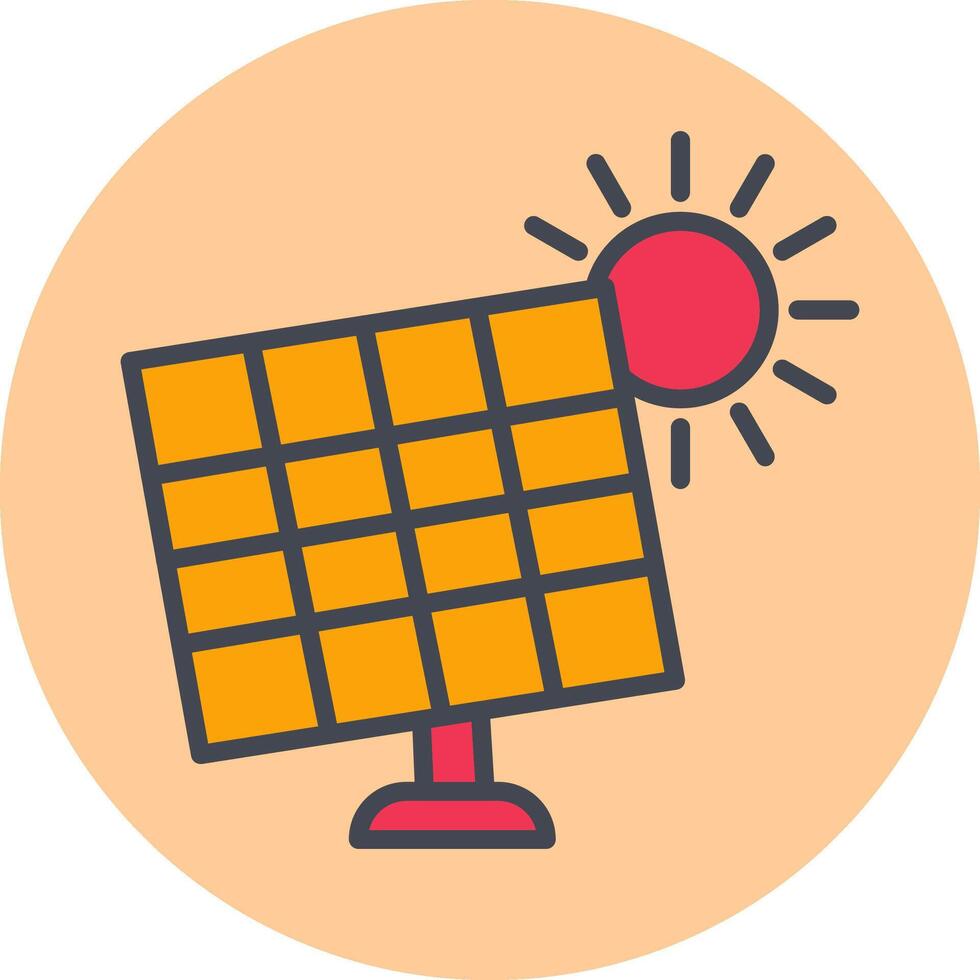 icono de vector de panel solar