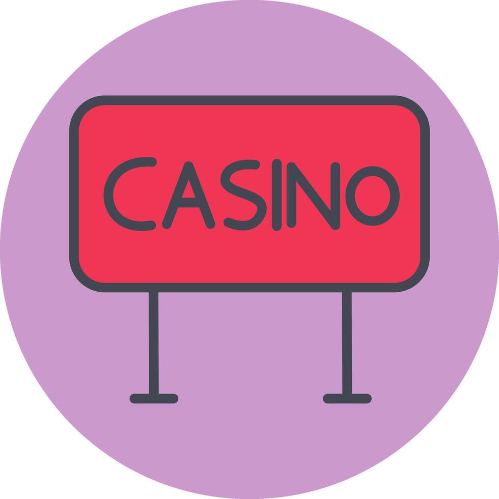 icono de vector de signo de casino