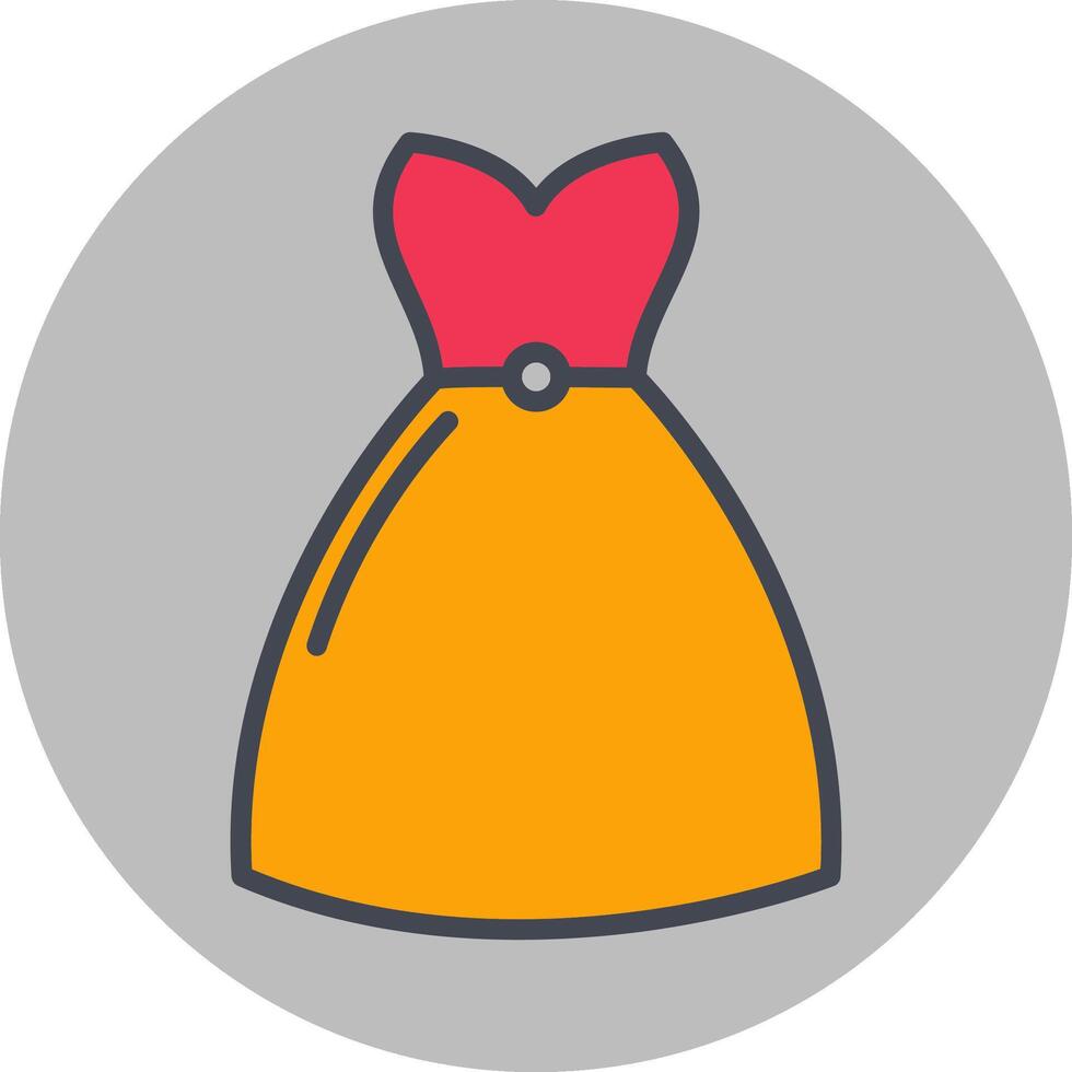 Cocktail Dress Vector Icon