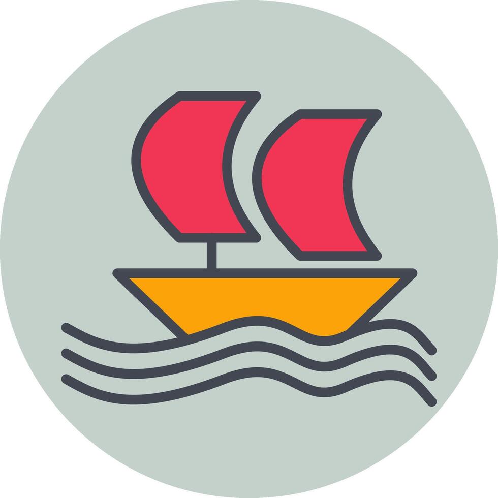 icono de vector de barco