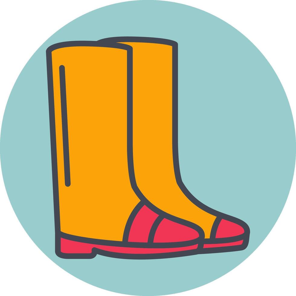 icono de vector de botas de jardinería