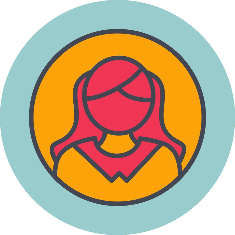 Female Profile Vector Icon