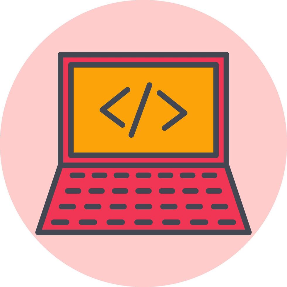 Writing Laptop Vector Icon