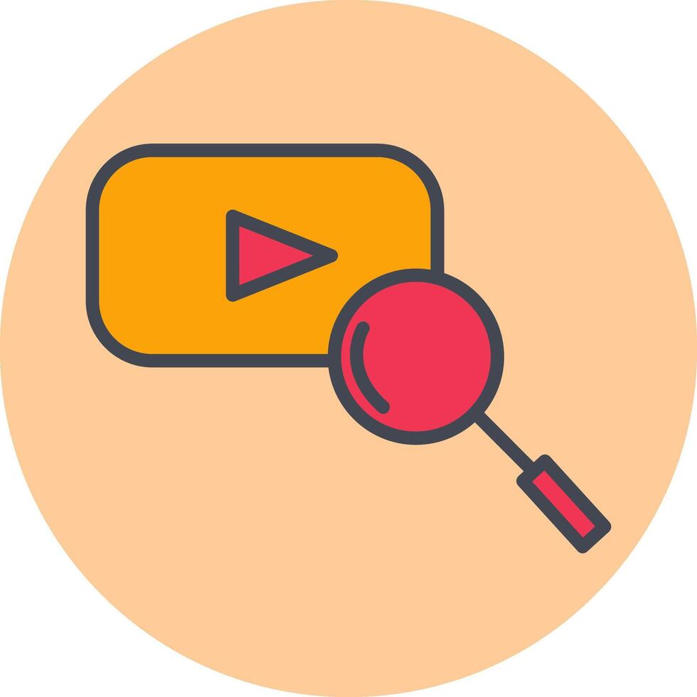 YouTube Search Vector Icon