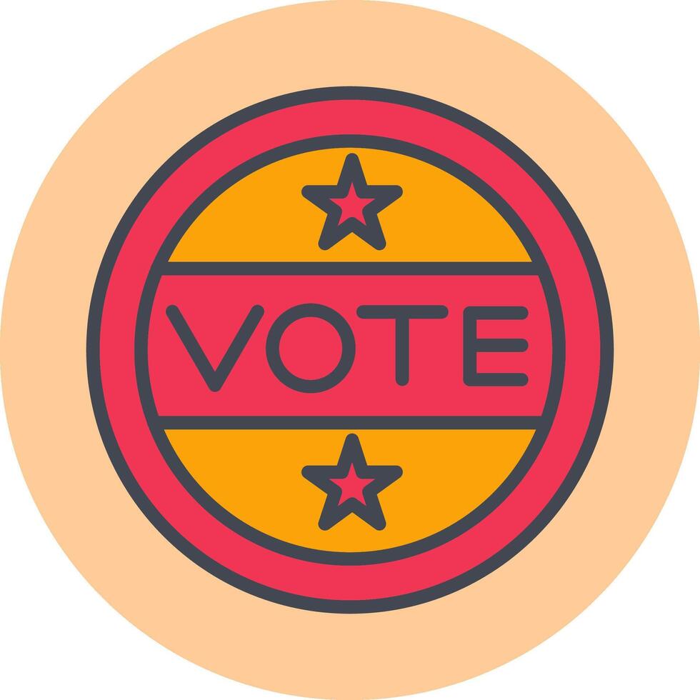 Vote Sticker Vector Icon