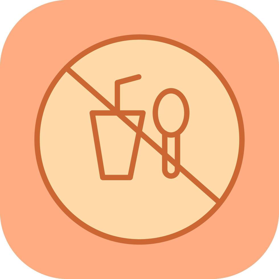 No Food or Drinks Vector Icon