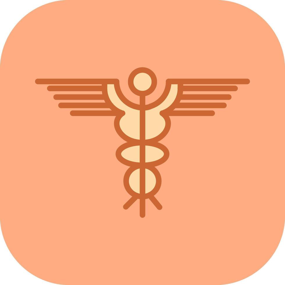 icono de vector de caduceo