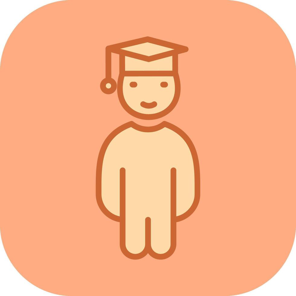 icono de vector de estudiante graduado