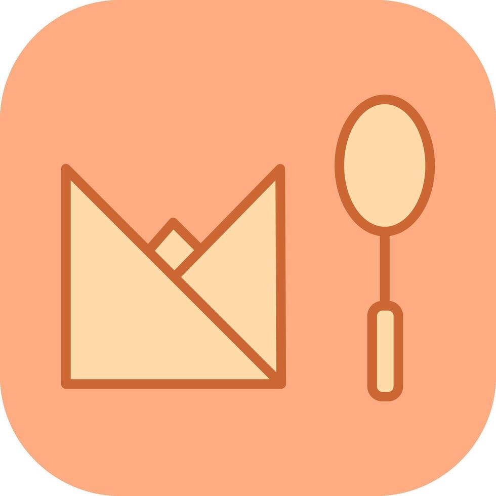 Spoon and Napkin Vector Icon