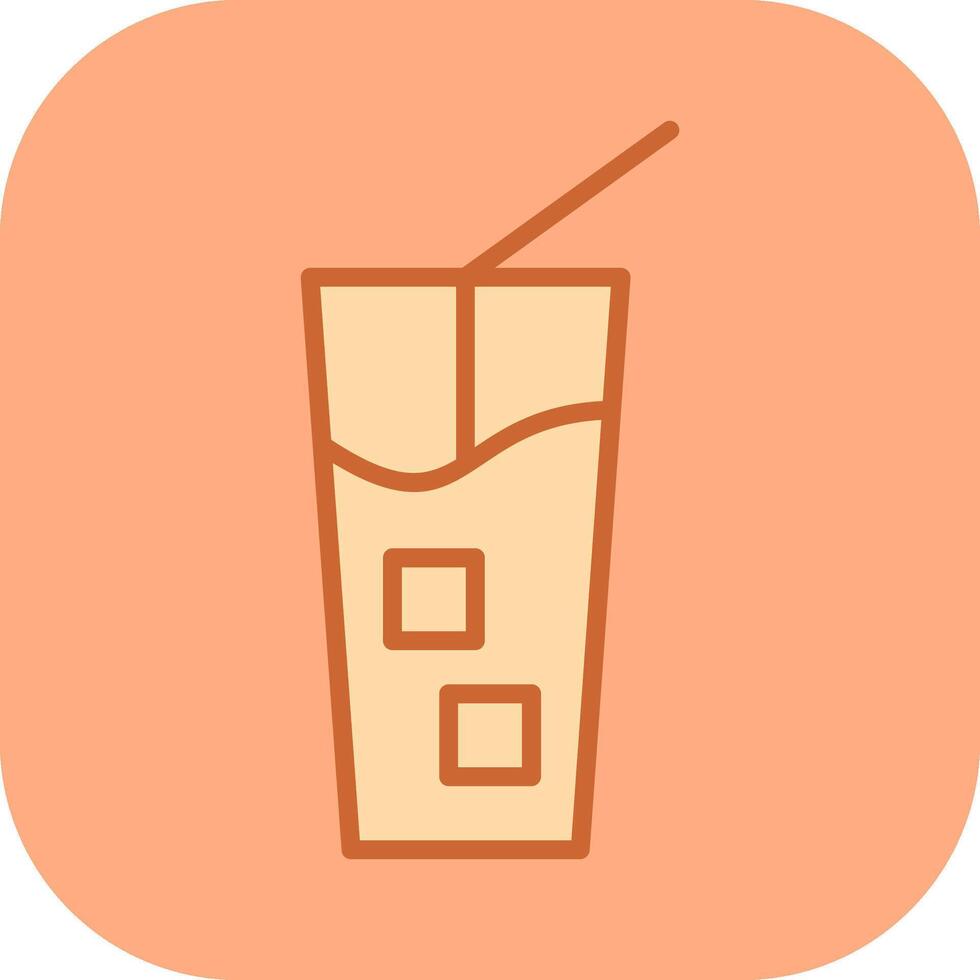 icono de vector de café helado