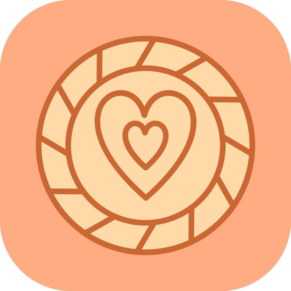 icono de vector de chip de corazón