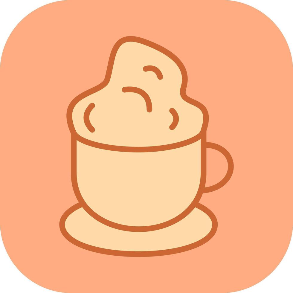 icono de vector de café cremoso