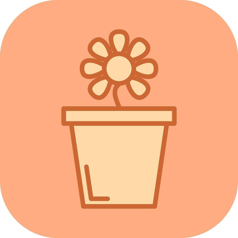 Flower Pot Vector Icon