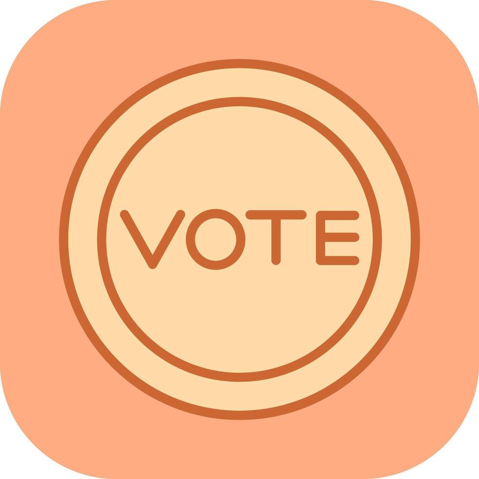 icono de vector de enlace de voto