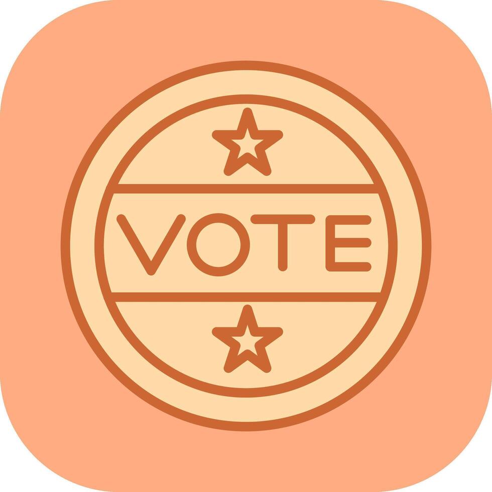 Vote Sticker Vector Icon