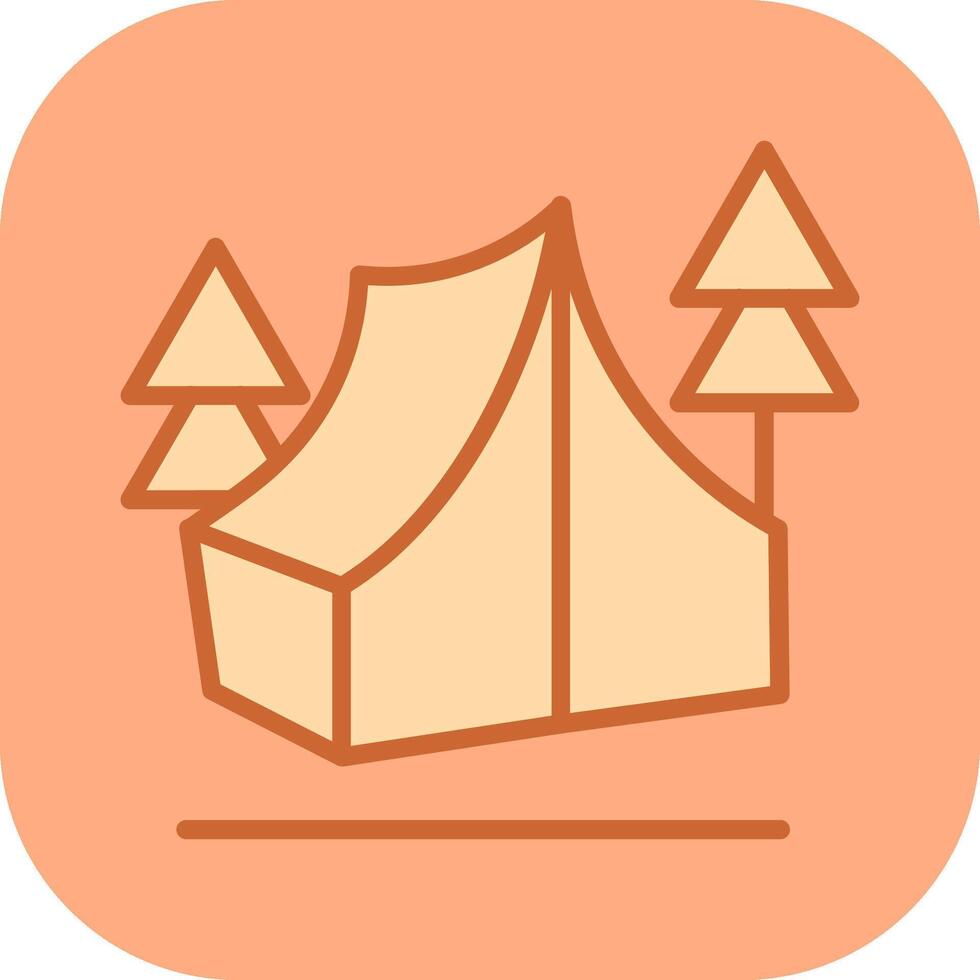 icono de vector de campamento