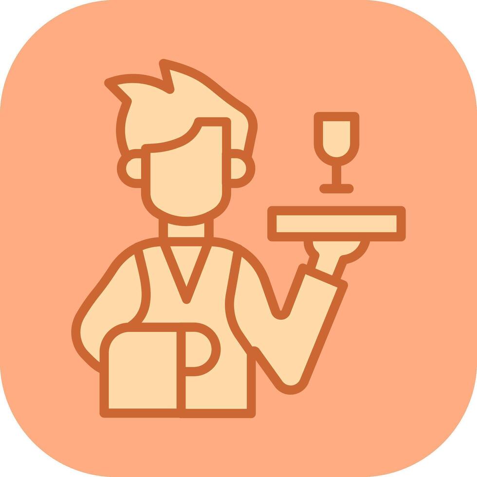 Waiter Vector Icon