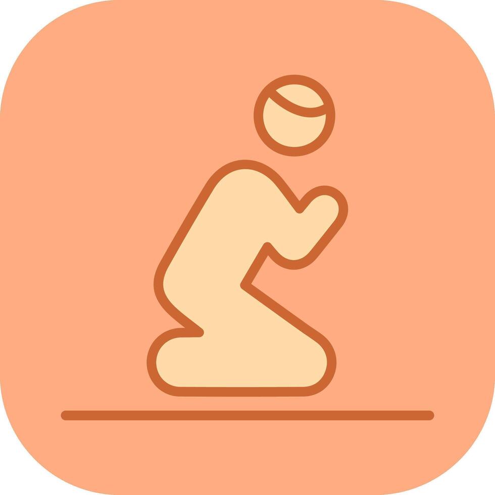 Offering Prayer Vector Icon