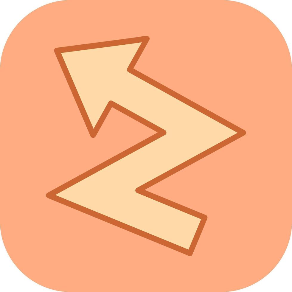 ZigZag Arrow Vector Icon