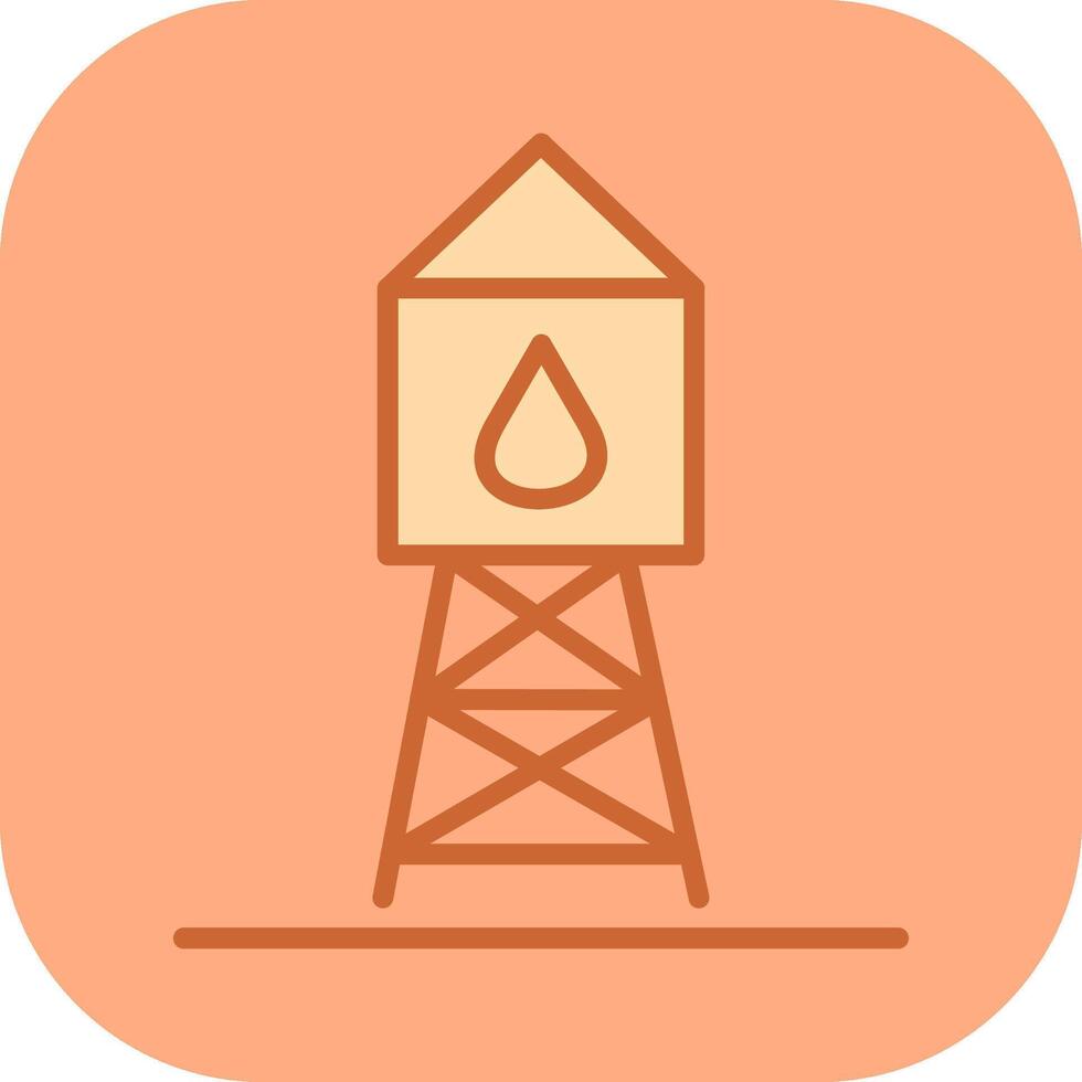 icono de vector de torre de agua