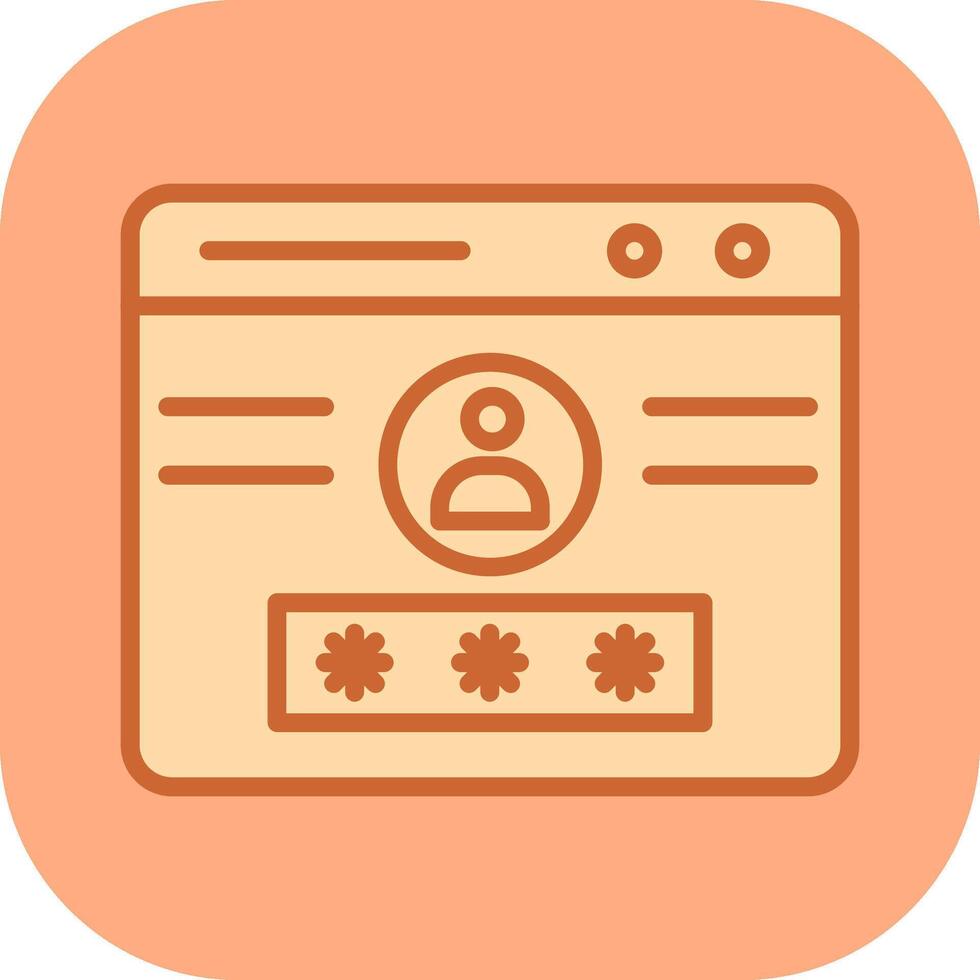 Web login Vector Icon