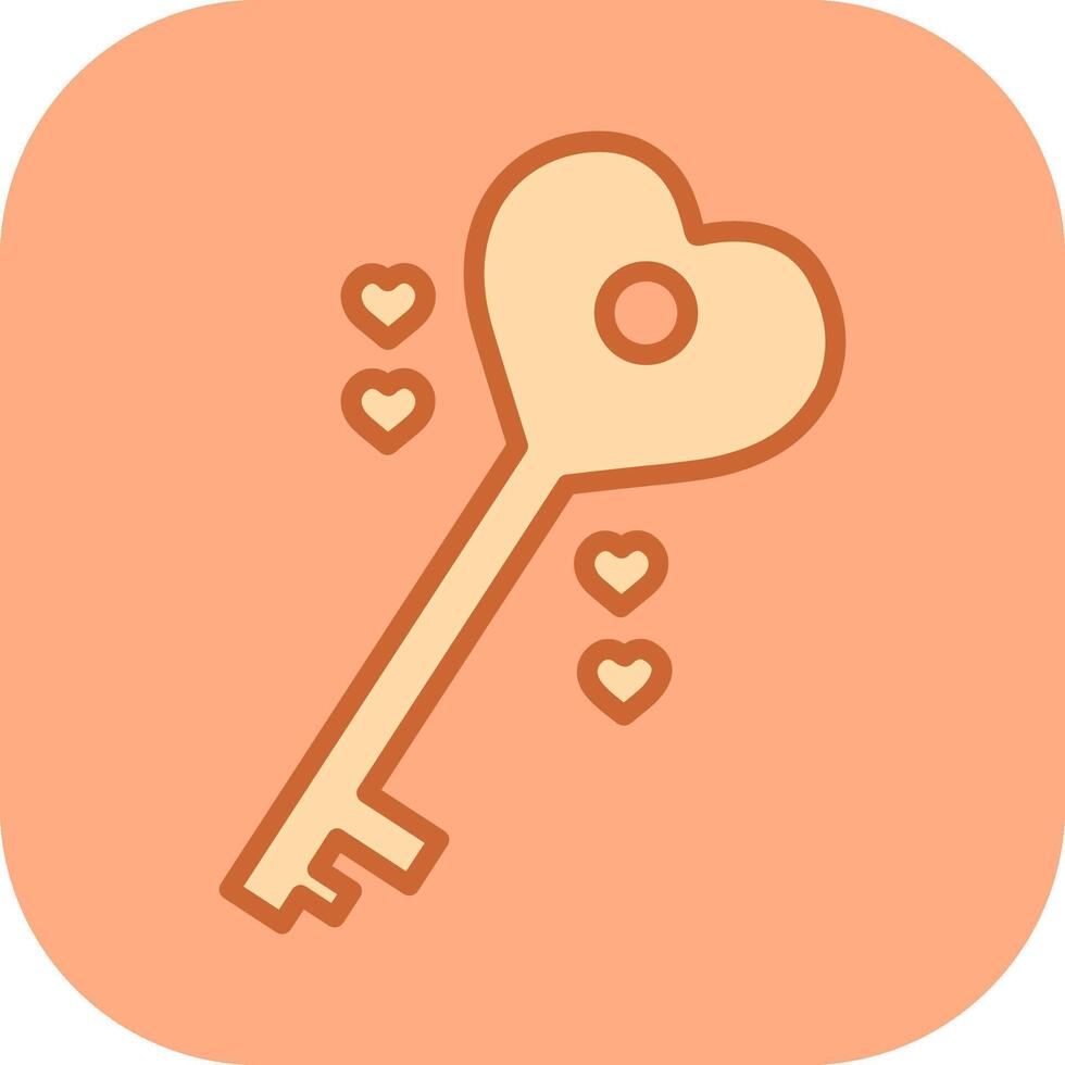 Love Key Vector Icon