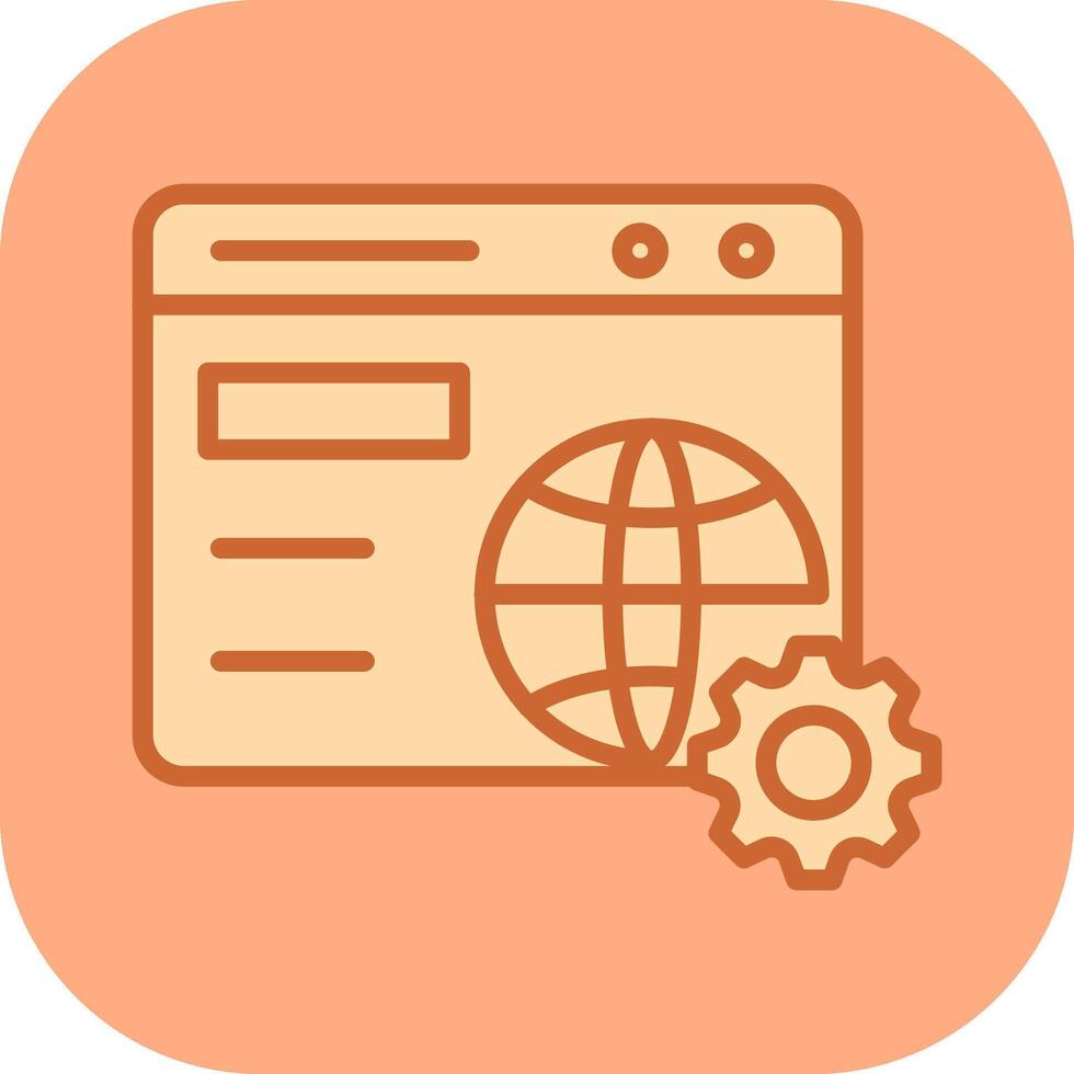 Browser Setting Vector Icon