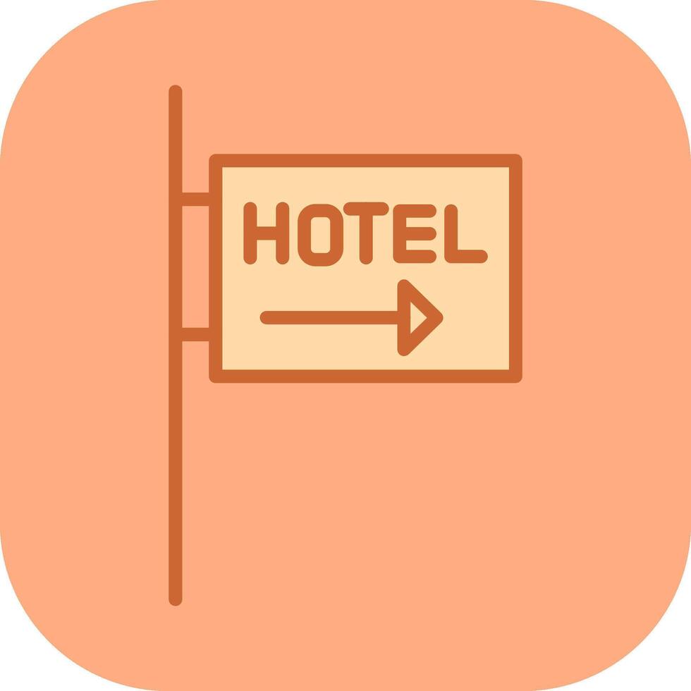 icono de vector de signo de hotel